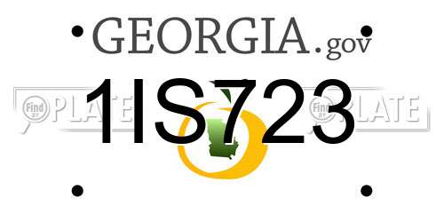 1IS723 Georgia License Plate