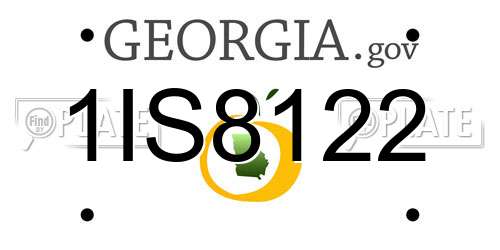1IS8122 Georgia License Plate