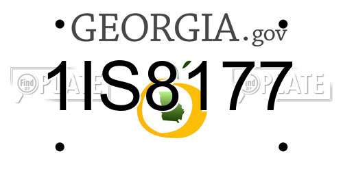 1IS8177 Georgia License Plate