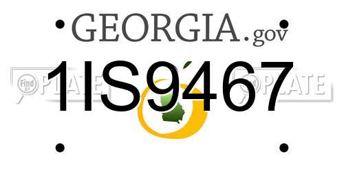 1IS9467 Georgia License Plate