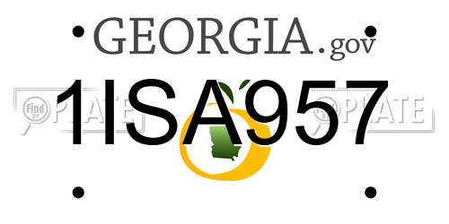 1ISA957 Georgia License Plate
