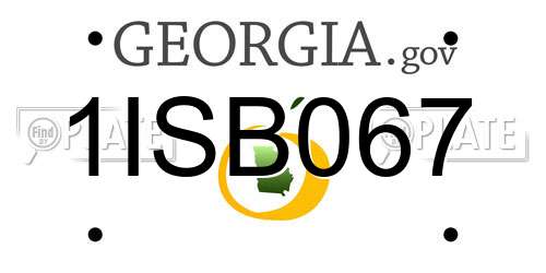 1ISB067 Georgia License Plate
