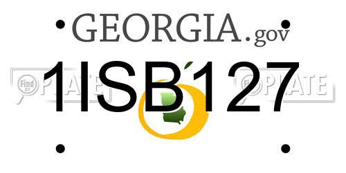 1ISB127 Georgia License Plate