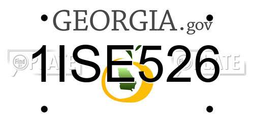 1ISE526 Georgia License Plate