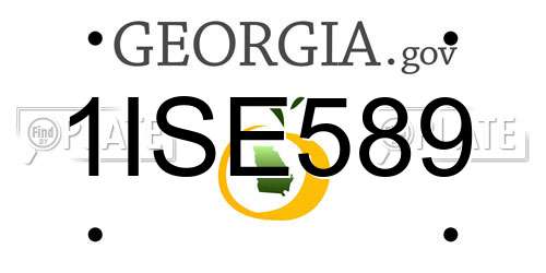 1ISE589 Georgia License Plate