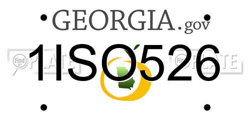 1ISO526 Georgia License Plate