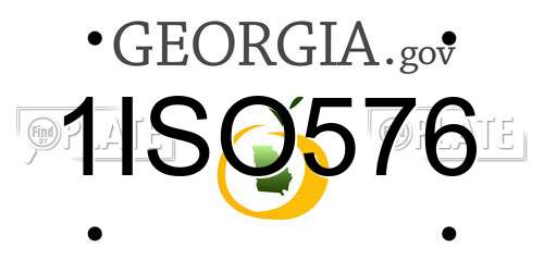1ISO576 Georgia License Plate