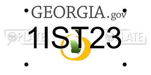 1IST23 Georgia License Plate
