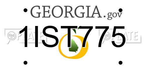1IST775 Georgia License Plate