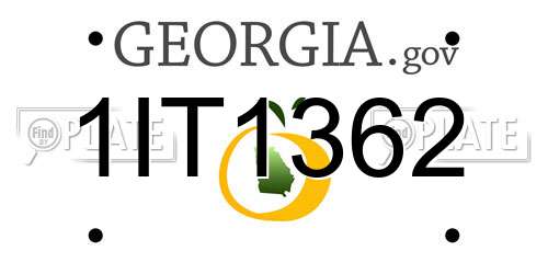 1IT1362 Georgia License Plate
