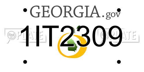 1IT2309 Georgia License Plate