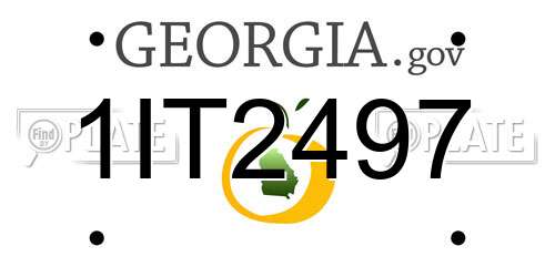 1IT2497 Georgia License Plate