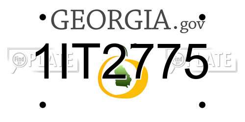 1IT2775 Georgia License Plate