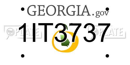 1IT3737 Georgia License Plate