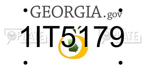 1IT5179 Georgia License Plate