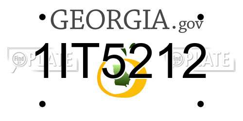 1IT5212 Georgia License Plate