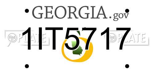 1IT5717 Georgia License Plate