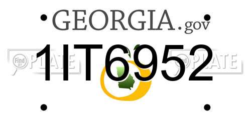 1IT6952 Georgia License Plate