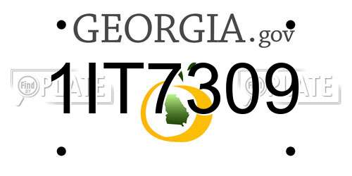 1IT7309 Georgia License Plate