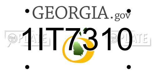 1IT7310 Georgia License Plate