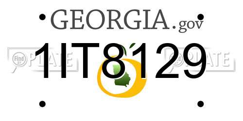1IT8129 Georgia License Plate