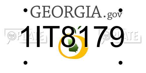 1IT8179 Georgia License Plate
