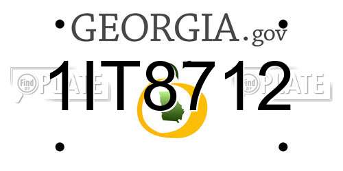 1IT8712 Georgia License Plate
