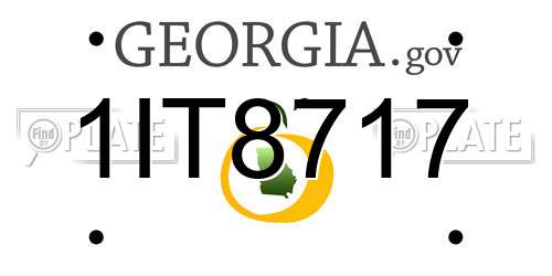 1IT8717 Georgia License Plate