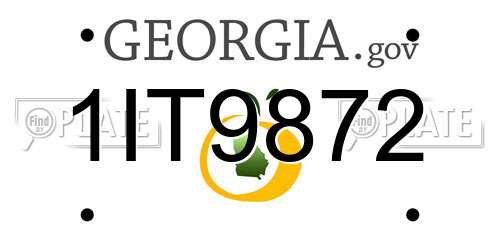 1IT9872 Georgia License Plate