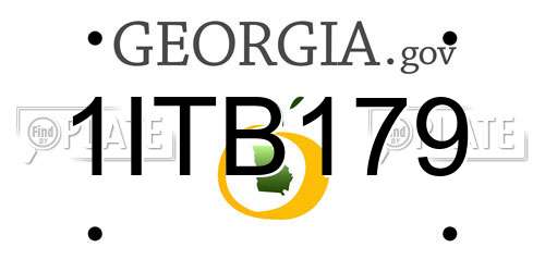 1ITB179 Georgia License Plate