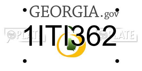 1ITI362 Georgia License Plate