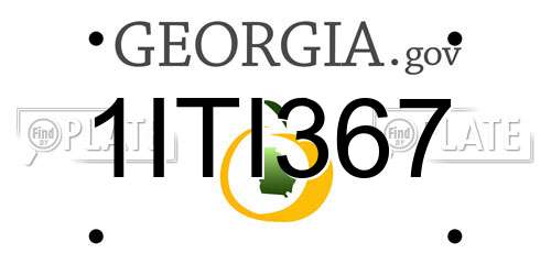 1ITI367 Georgia License Plate