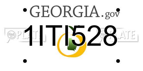 1ITI528 Georgia License Plate