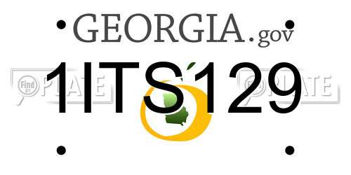 1ITS129 Georgia License Plate