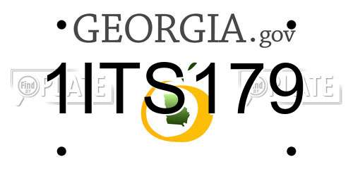 1ITS179 Georgia License Plate