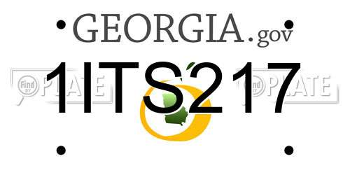 1ITS217 Georgia License Plate