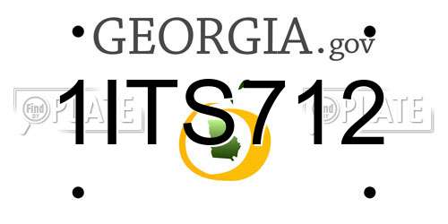 1ITS712 Georgia License Plate