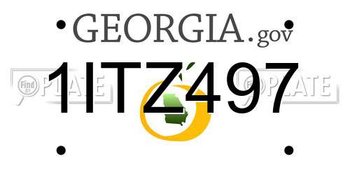 1ITZ497 Georgia License Plate