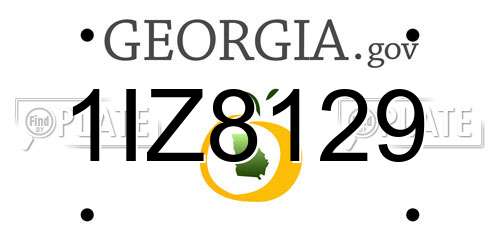 1IZ8129 Georgia License Plate