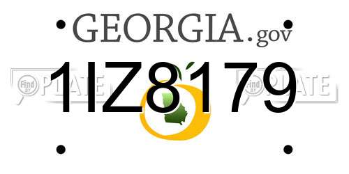 1IZ8179 Georgia License Plate
