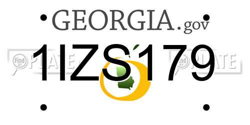 1IZS179 Georgia License Plate