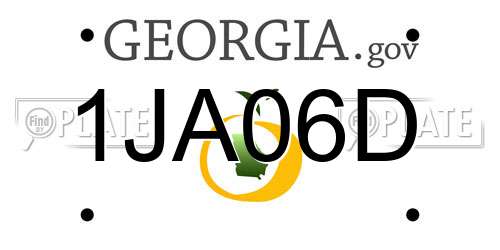 1JA06D Georgia License Plate
