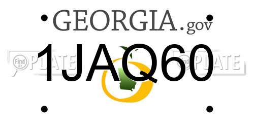 1JAQ60 Georgia License Plate