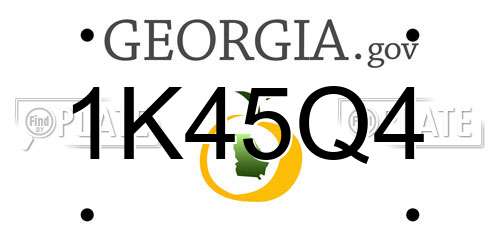 1K45Q4 Georgia License Plate