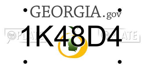 1K48D4 Georgia License Plate