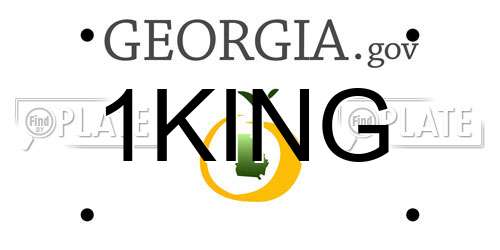 1KING Georgia License Plate