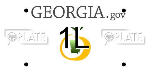 1L Georgia License Plate