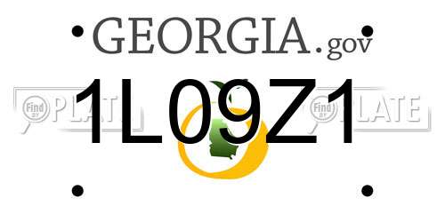 1L09Z1 Georgia License Plate