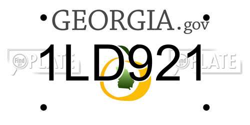 1LD921 Georgia License Plate