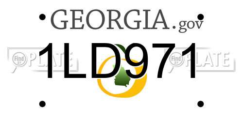 1LD971 Georgia License Plate